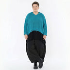 AKH Premium Bigshirt in kastiger Form, aus Baumwolle, P1032.2601, AquaBlau, Ausgefallen