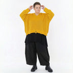 AKH Premium Bigshirt in kastiger Form, aus Baumwolle, P1032.2601, Gelb, Ausgefallen, Zeitlos