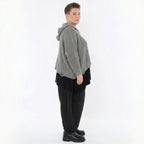 AKH Premium Bigshirt in kastiger Form, aus Baumwolle, P1032.2601, Grau, Ausgefallen, Zeitlos