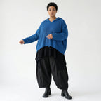 AKH Premium Bigshirt in kastiger Form, aus Baumwolle, P1032.2601, JeansBlau, Ausgefallen