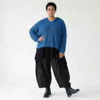 AKH Premium Bigshirt in kastiger Form, aus Baumwolle, P1032.2601, JeansBlau, Ausgefallen