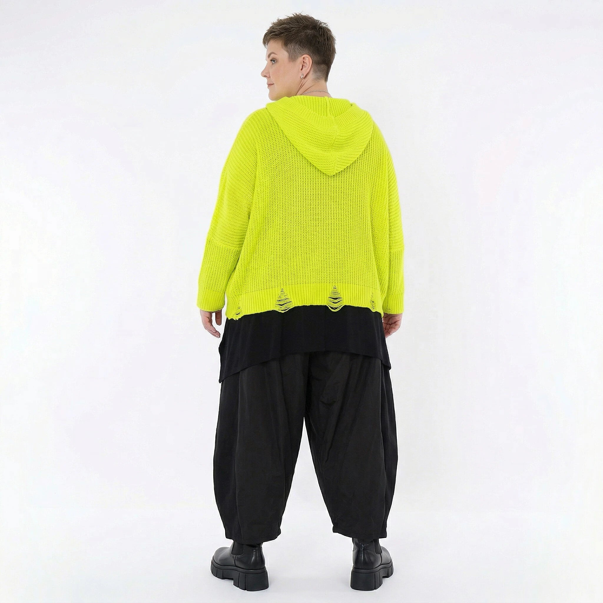 AKH Premium Bigshirt in kastiger Form, aus Baumwolle, P1032.2601, NeonGelb, Ausgefallen