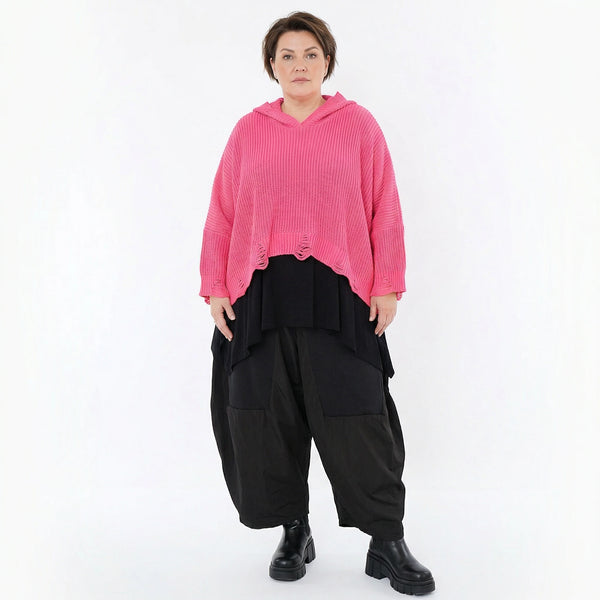 AKH Premium Bigshirt in kastiger Form, aus Baumwolle, P1032.2601, Rosa, Ausgefallen, Zeitlos