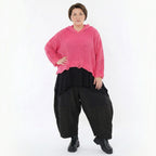 AKH Premium Bigshirt in kastiger Form, aus Baumwolle, P1032.2601, Rosa, Ausgefallen, Zeitlos