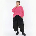 AKH Premium Bigshirt in kastiger Form, aus Baumwolle, P1032.2601, Rosa, Ausgefallen, Zeitlos