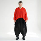 AKH Premium Bigshirt in kastiger Form, aus Baumwolle, P1032.2601, Orange, Ausgefallen, Schick