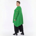 A-Form Bigshirt von AKH Premium aus Baumwolle, P1032.2603, Apfelgrün, Ausgefallen, Zeitlos