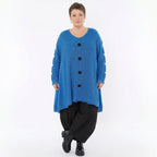 A-Form Bigshirt von AKH Premium aus Baumwolle, P1032.2603, JeansBlau, Ausgefallen, Zeitlos