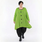 A-Form Bigshirt von AKH Premium aus Baumwolle, P1032.2603, NeonGrün, Ausgefallen, Zeitlos