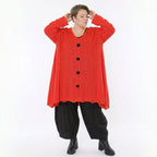 A-Form Bigshirt von AKH Premium aus Baumwolle, P1032.2603, Orange, Ausgefallen, Zeitlos