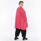 A-Form Bigshirt von AKH Premium aus Baumwolle, P1032.2603, Rosa, Ausgefallen, Zeitlos, Schick