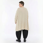 A-Form Bigshirt von AKH Premium aus Baumwolle, P1032.2603, Weiß, Ausgefallen, Zeitlos, Schick