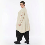 A-Form Bigshirt von AKH Premium aus Baumwolle, P1032.2603, Weiß, Ausgefallen, Zeitlos, Schick
