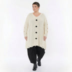 A-Form Bigshirt von AKH Premium aus Baumwolle, P1032.2603, Weiß, Ausgefallen, Zeitlos, Schick