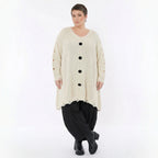 A-Form Bigshirt von AKH Premium aus Baumwolle, P1032.2603, Weiß, Ausgefallen, Zeitlos, Schick