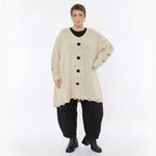 A-Form Bigshirt von AKH Premium aus Baumwolle, P1032.2603, Weiß, Ausgefallen, Zeitlos, Schick