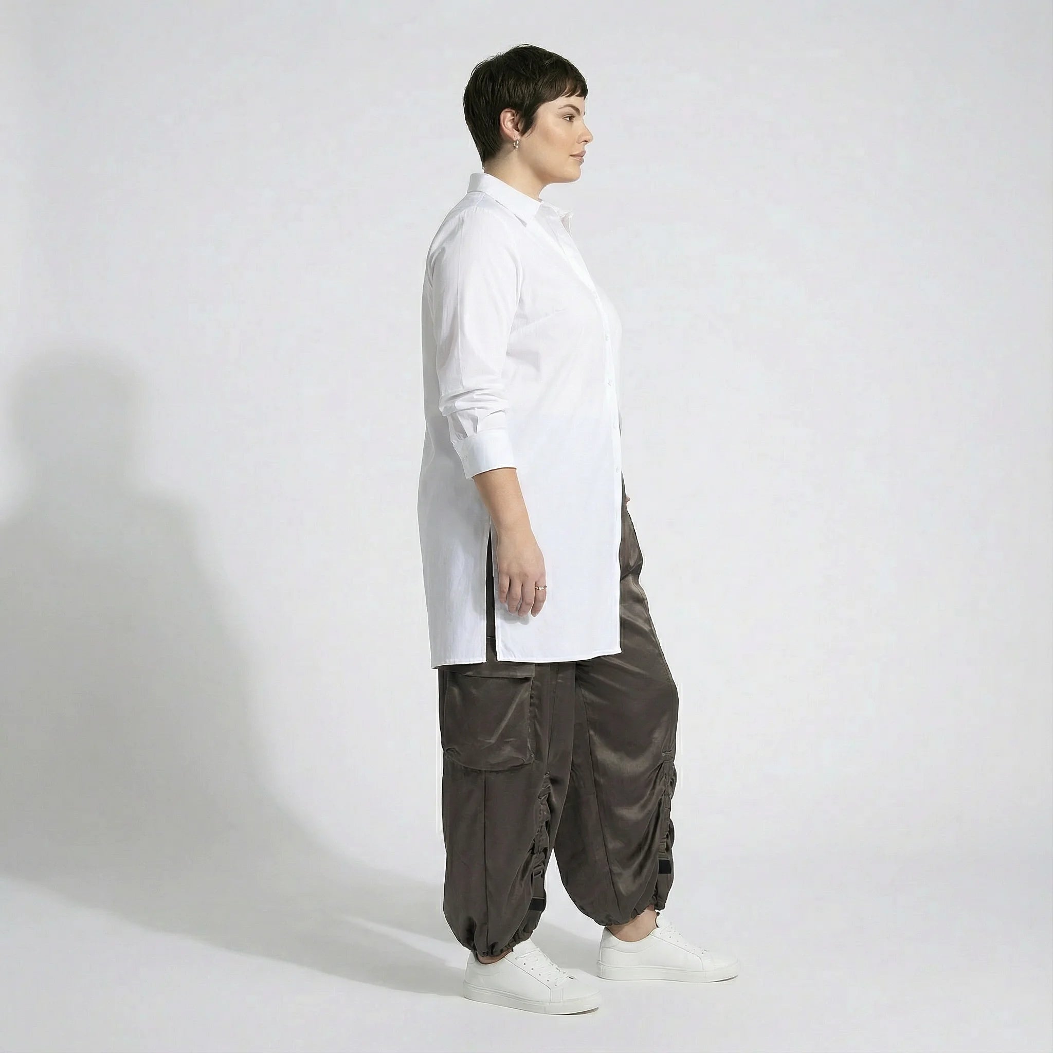 Ballonhose von AKH Premium aus Materialmix, P1027.7181, Braun, Ausgefallen, Zeitlos