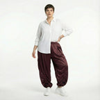  Ballonhose von AKH Premium aus Materialmix, P1027.7181, Weinrot, Ausgefallen, Zeitlos