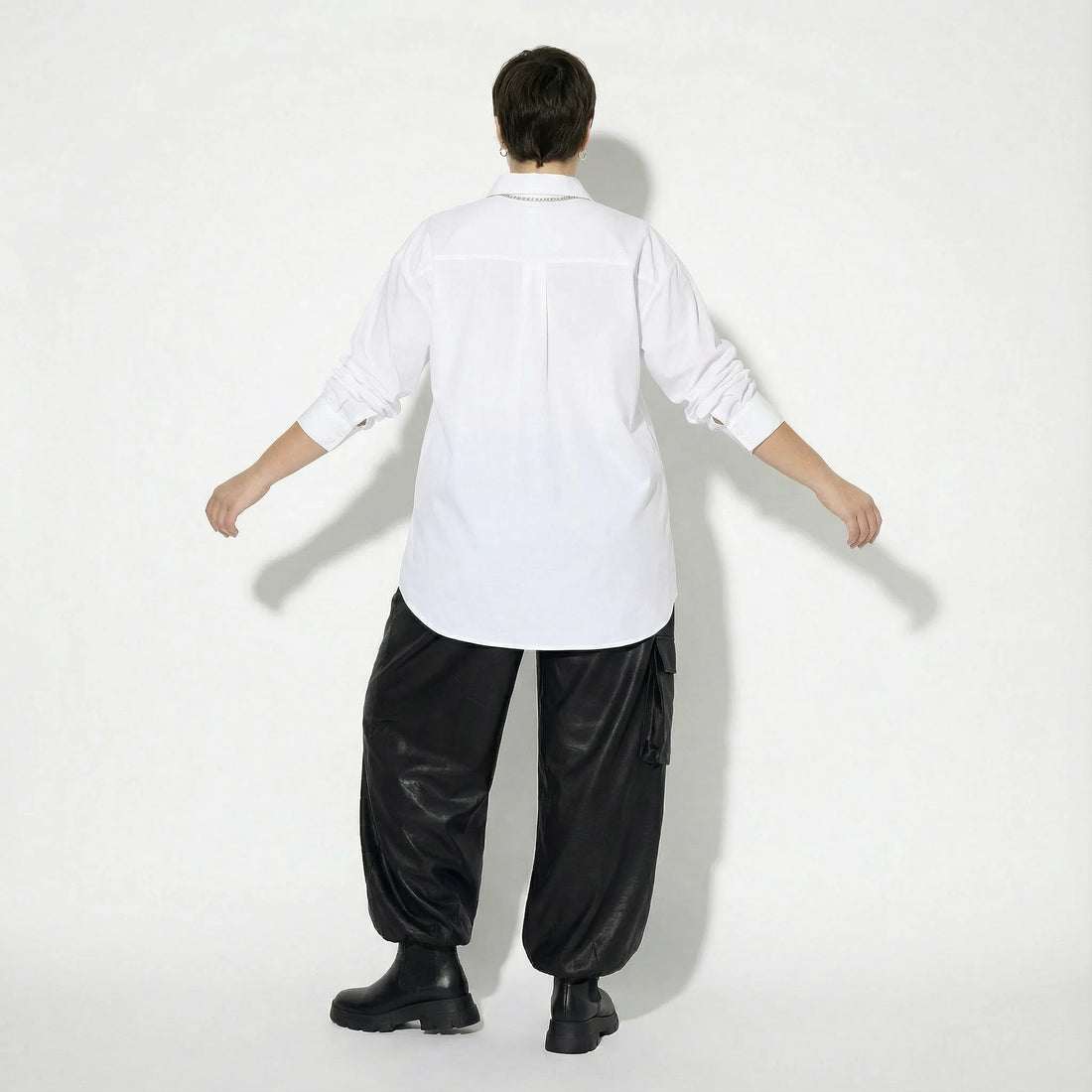  Ballonhose von AKH Premium aus Materialmix, P1027.7181, Schwarz, Ausgefallen, Zeitlos