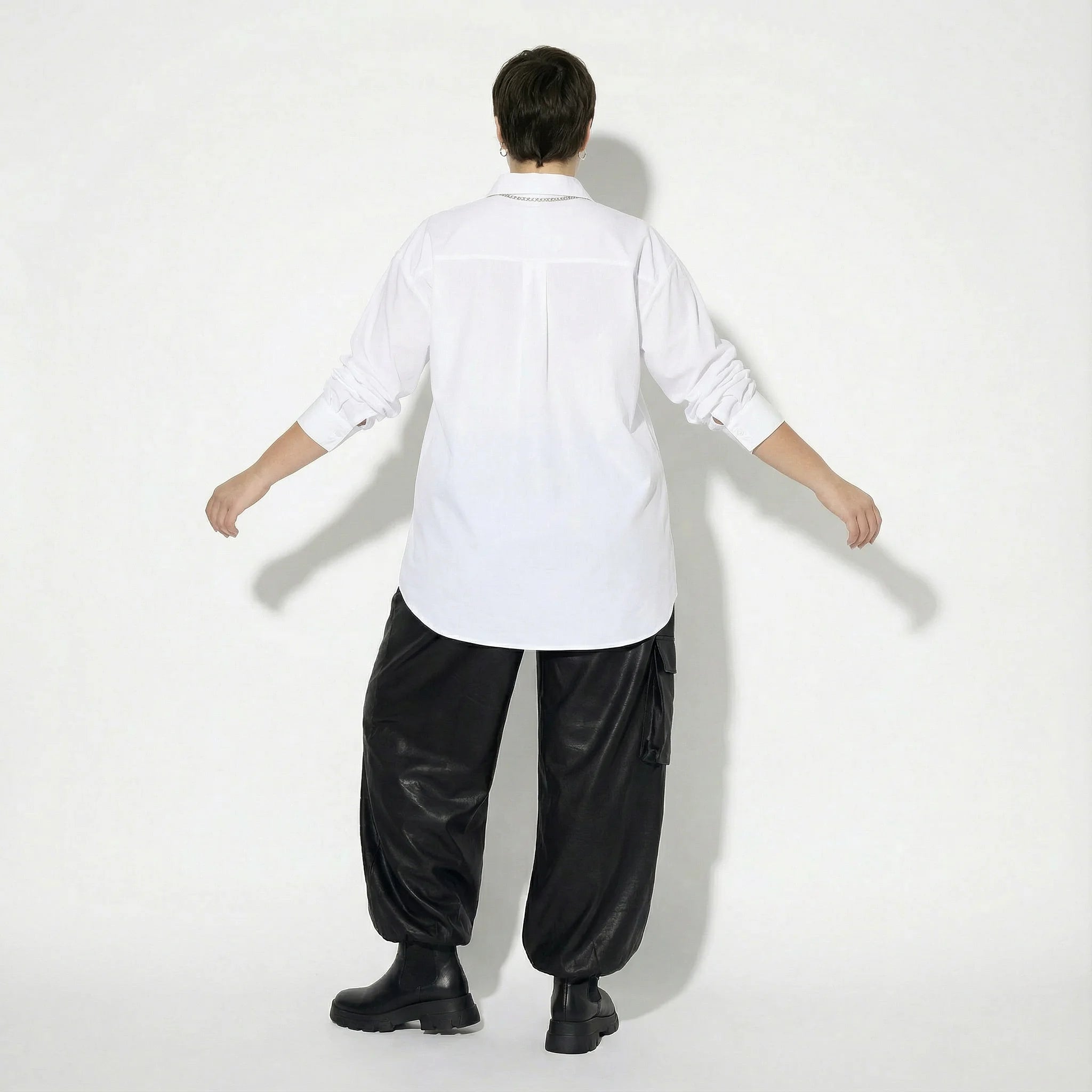 Ballonhose von AKH Premium aus Materialmix, P1027.7181, Schwarz, Ausgefallen, Zeitlos