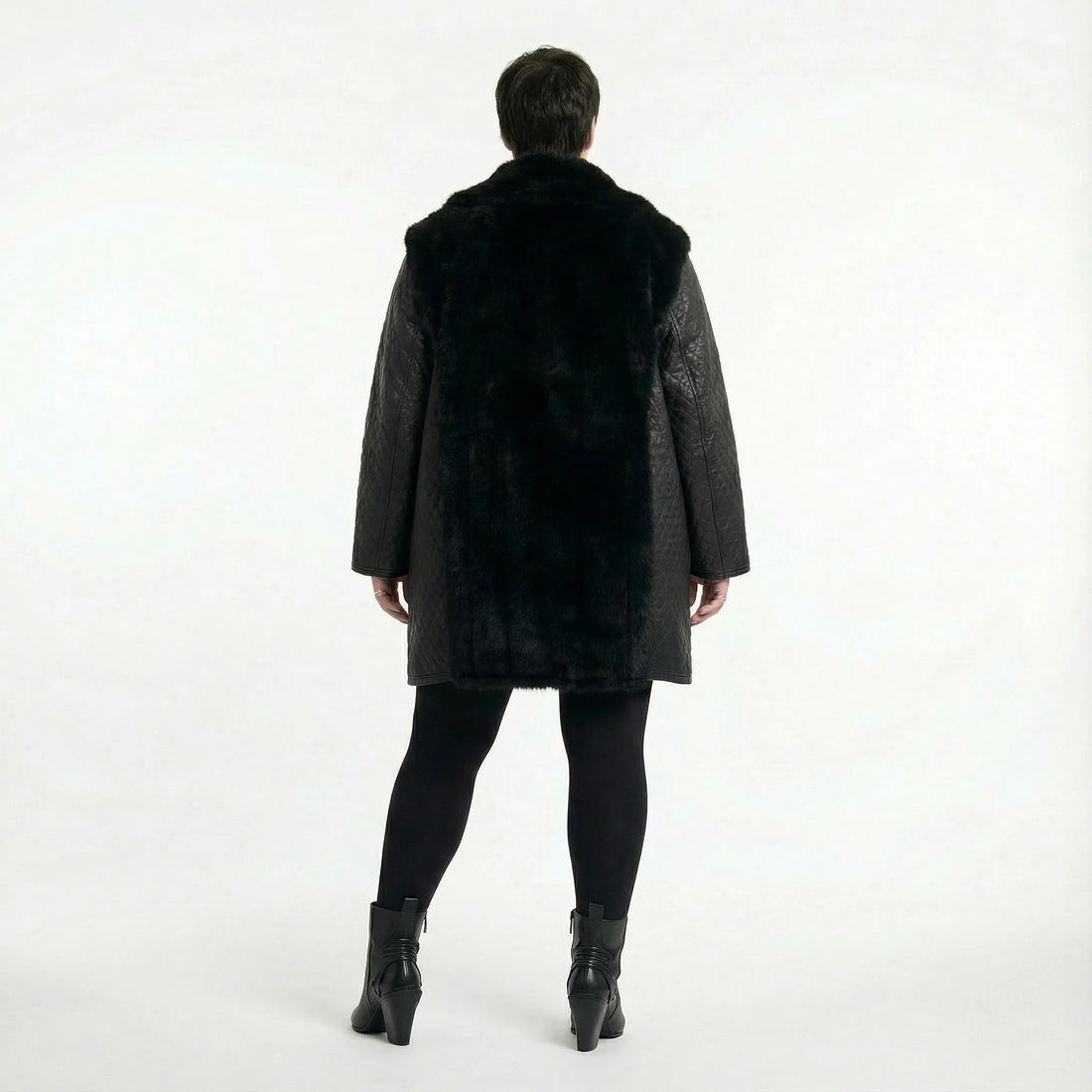  A-Form Jacke von AKH Premium aus Polyester, P1029.7175, Schwarz, Raute, Ausgefallen