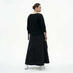 Schwarzes Damen Kleid in Oversize mit Utility-Taschen und Bindegürtel – Übergangslook EU 40 bis 46, leicht & stilvoll, Popeline Crash