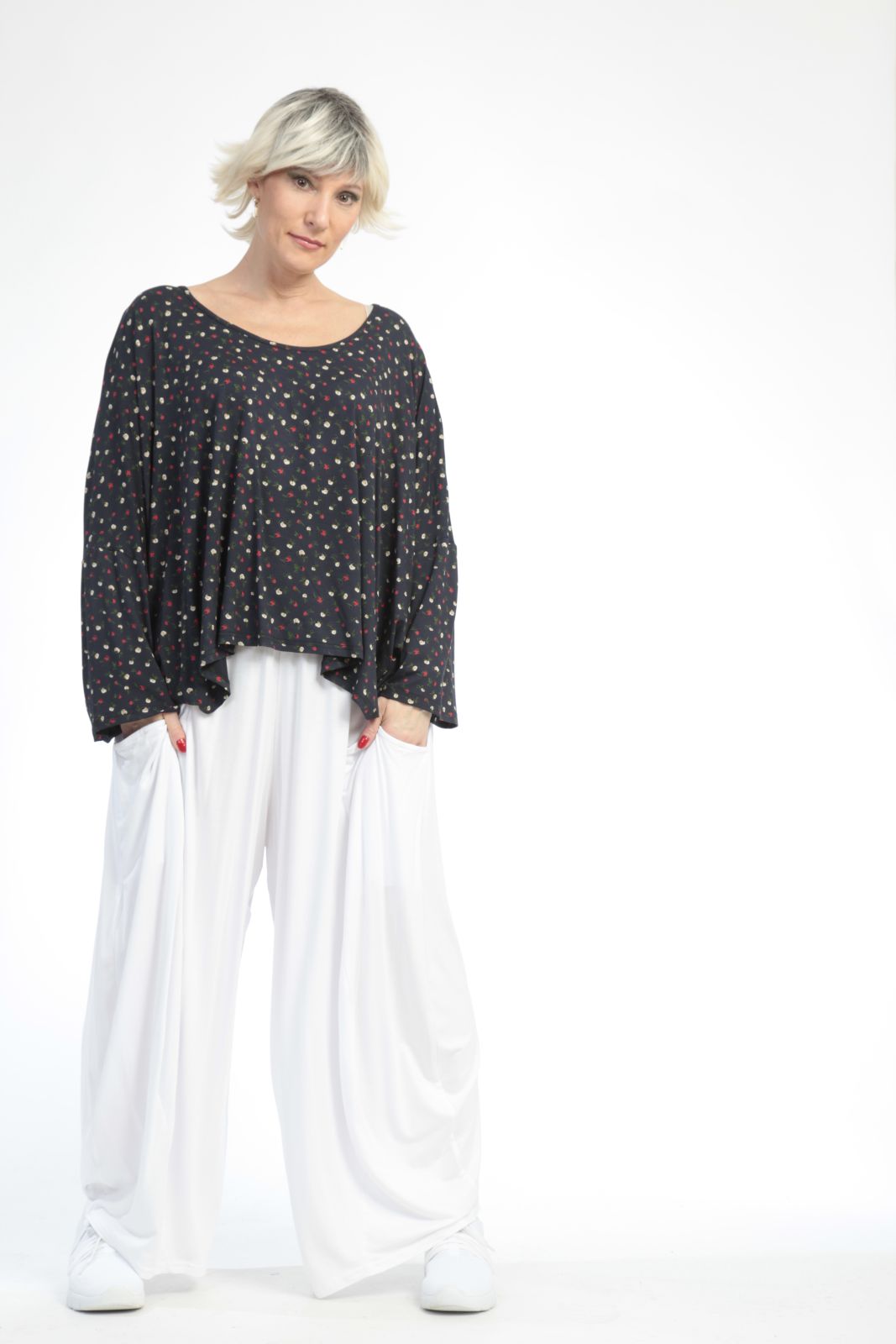 AKH Fashion · Shirt · Rayan-Blossom · 3017 · Dunkelblau