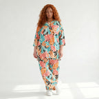 Zeitlos elegantes Lagenlook Oversize Shirt in schmeichelnder A-Form, weich fließend, Mehrfarbig