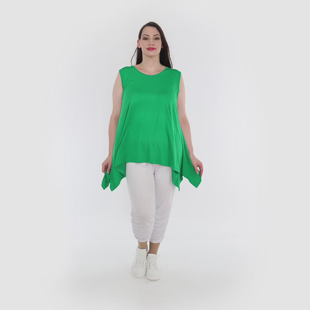 A-Form Top von AKH Fashion aus Viskose, 1233.03071, Grün, Schick, Modern, Bequem