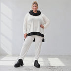 Weiche dehnbare Leggings in Karottenform mit elastischem Bund als Winterbasic