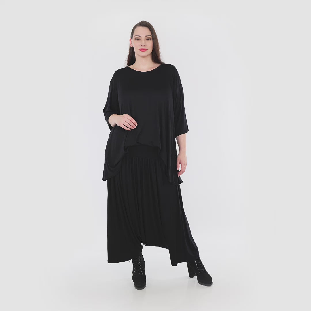 Ballonrock von AKH Fashion aus Viskose, 1233.06944, Schwarz, Schick, Modern, Bequem