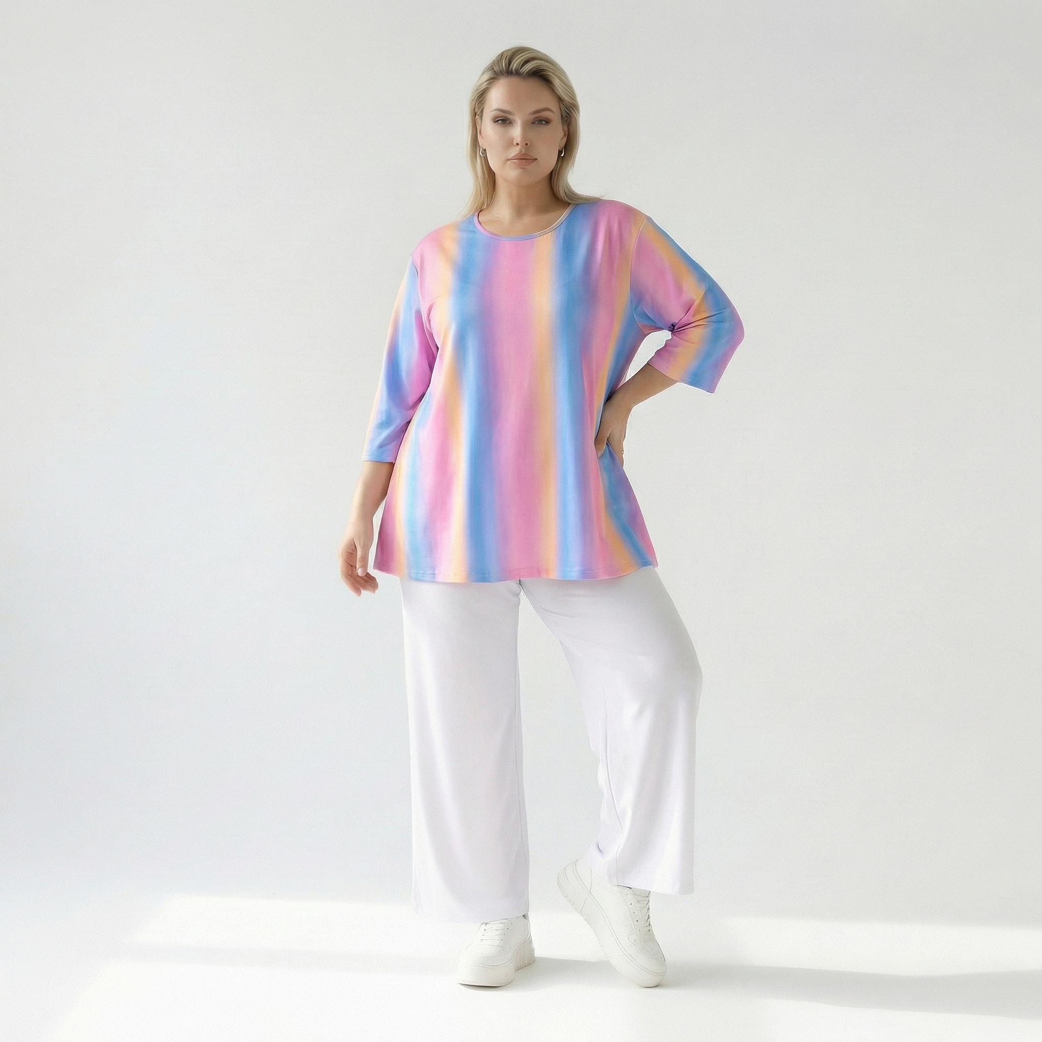 Shirt von AKH Fashion aus Baumwolle in Glocken-Form, ausgefallene Lagenlook Mode