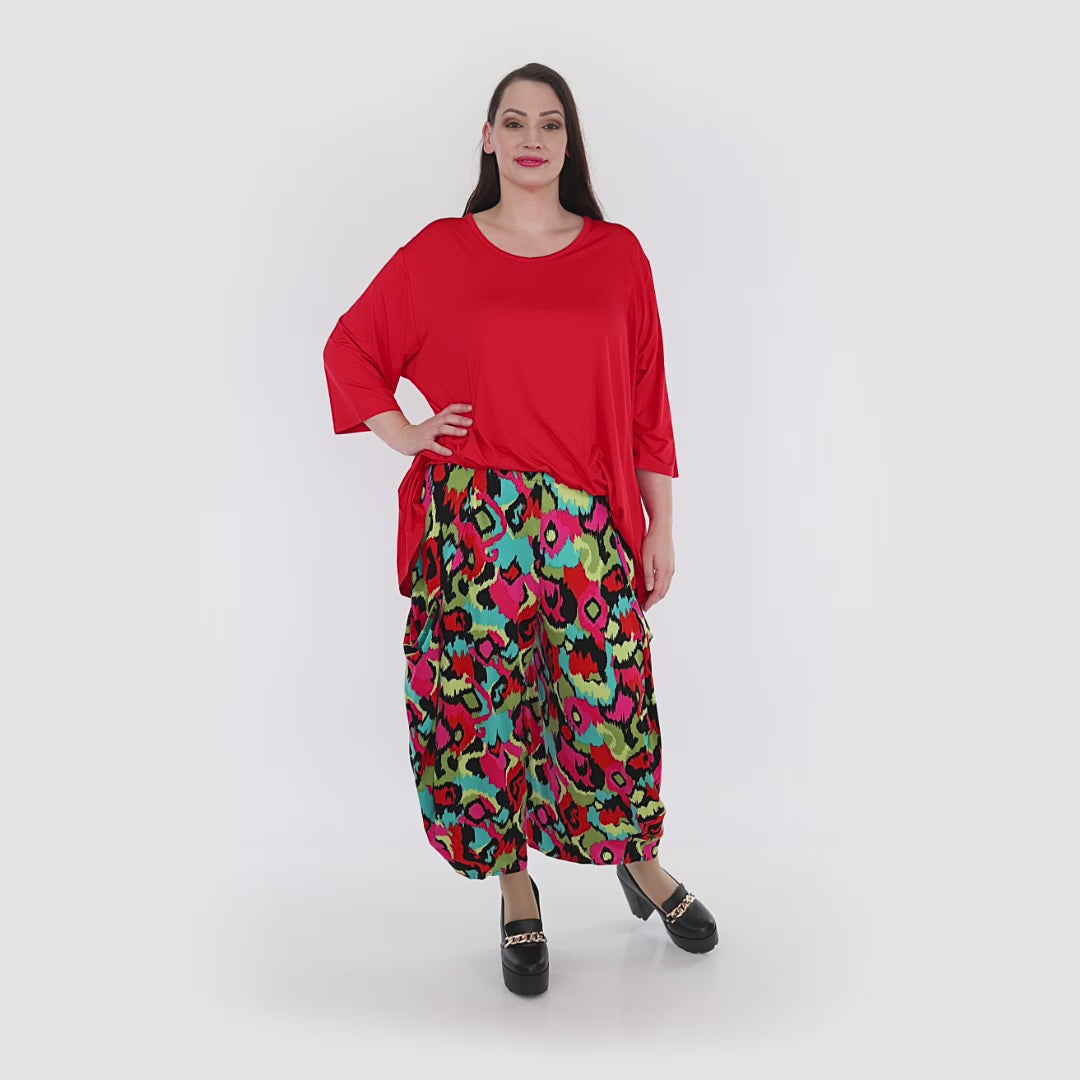 Ballonhose von AKH Fashion aus Viskose, 1319.08069, Mehrfarbig, Farbmix, Schick, Modern