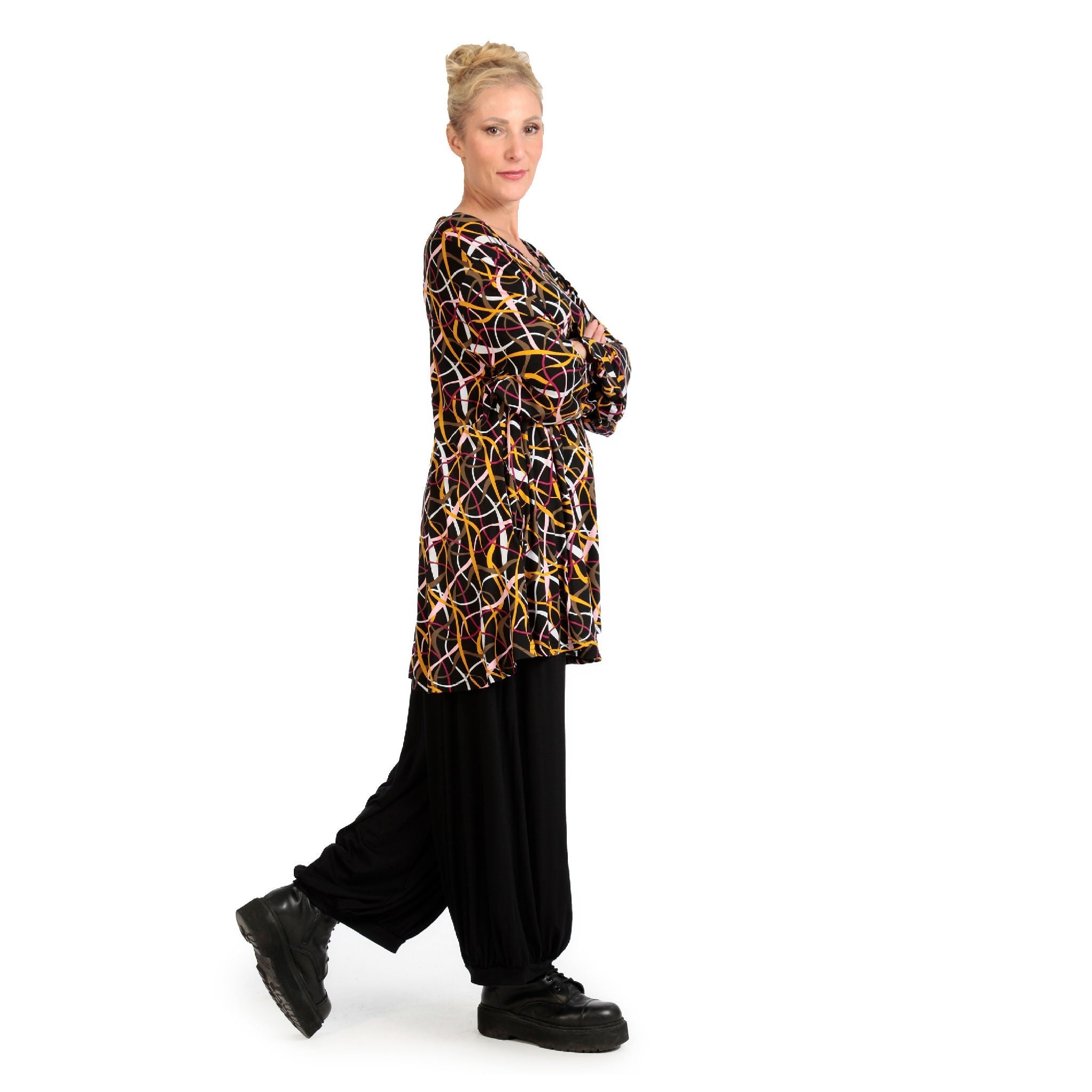 AKH Fashion · Shirt · Amira · 1892 · Schwarz/Gelb/Weiß