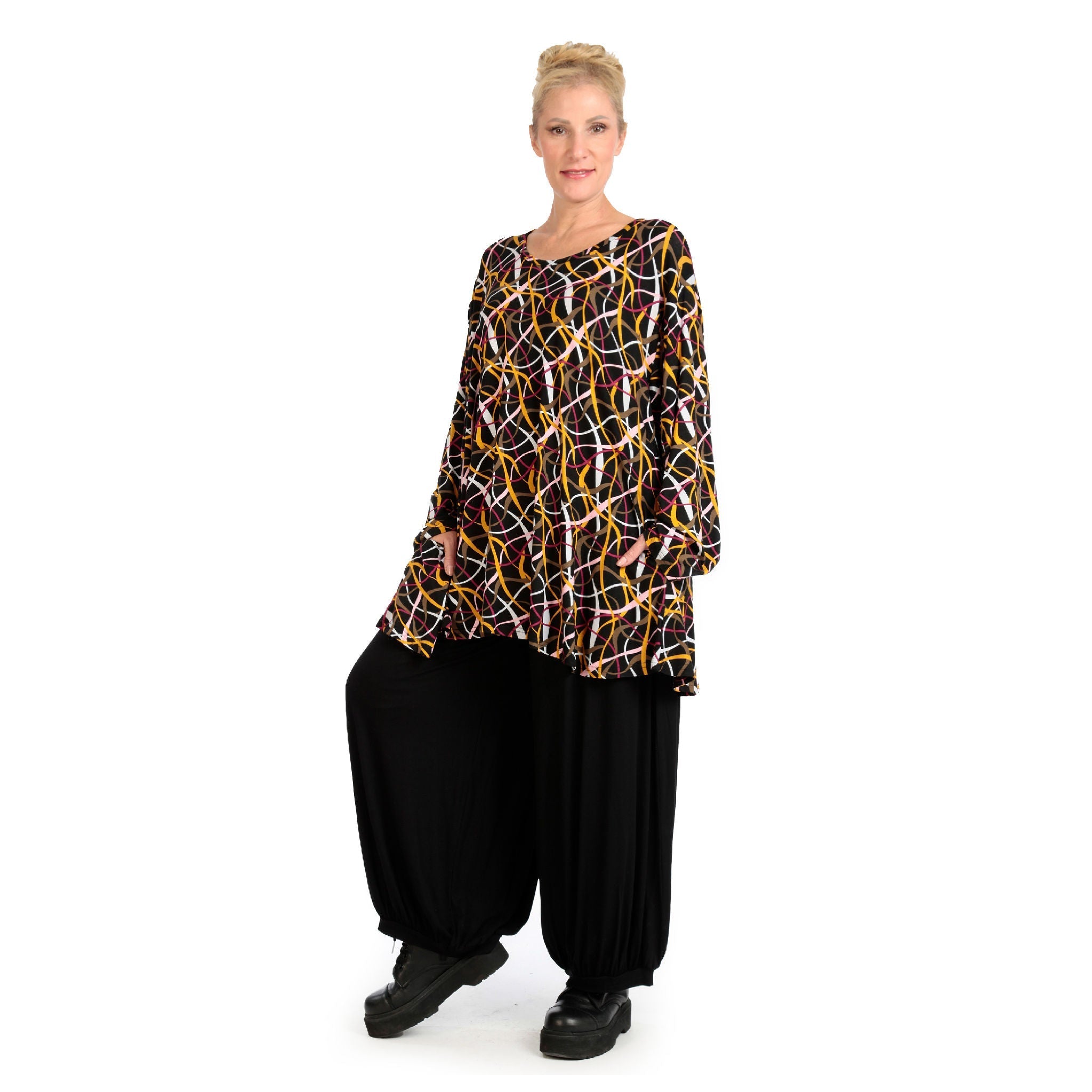 AKH Fashion · Shirt · Amira · 1892 · Schwarz/Gelb/Weiß