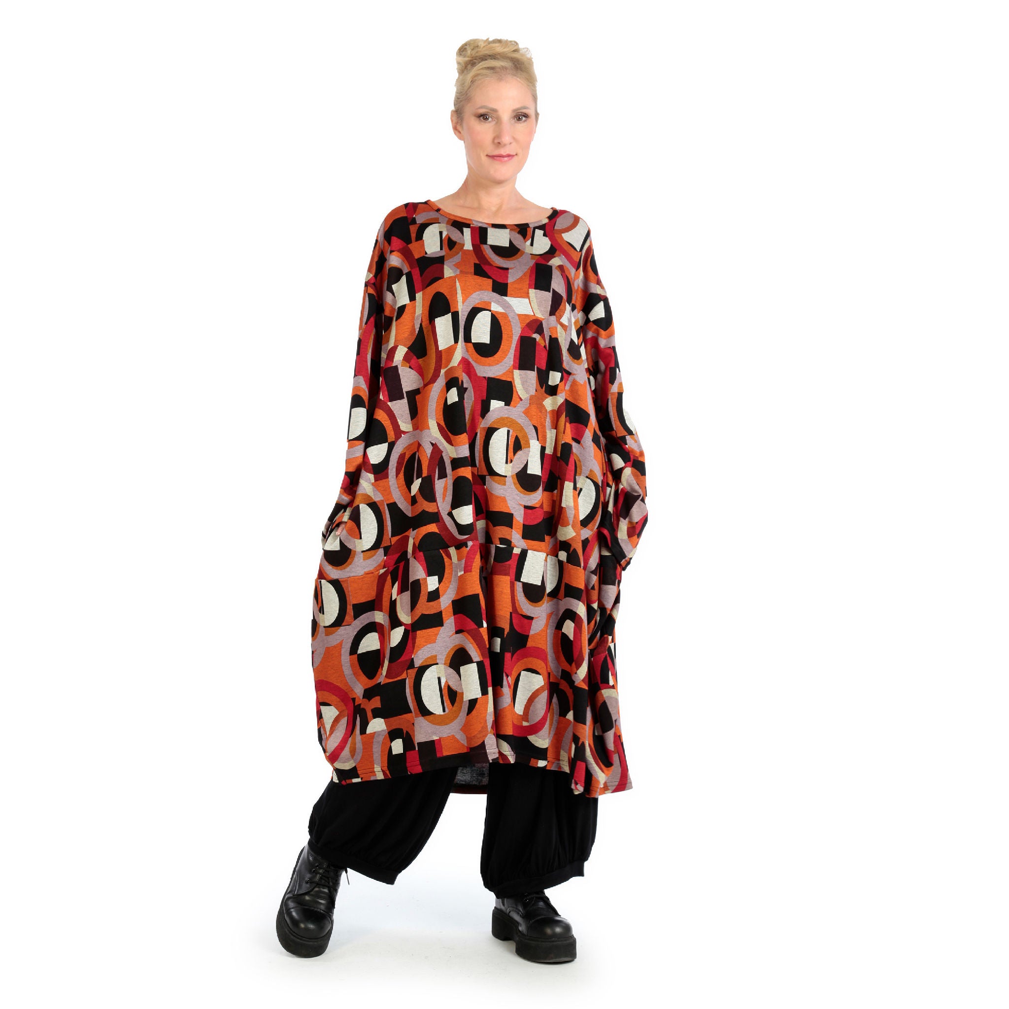 Ballonkleid von AKH Fashion aus Materialmix, ausgefallene, zeitlose Lagenlook Mode
