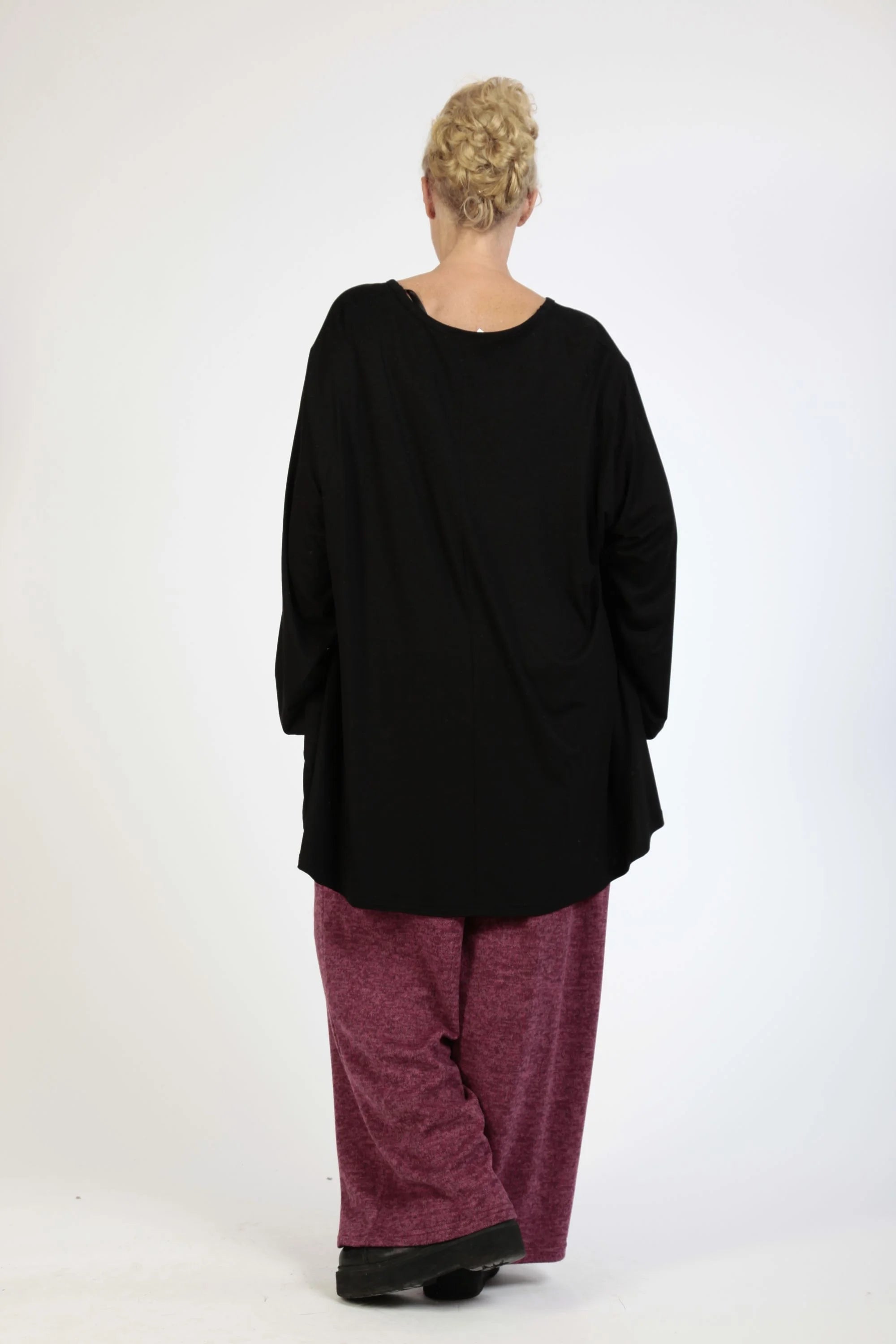  AKH Fashion Hose in gerader Form, aus Polyester, 1179.06852, Fuchsia, Meliert, Schick