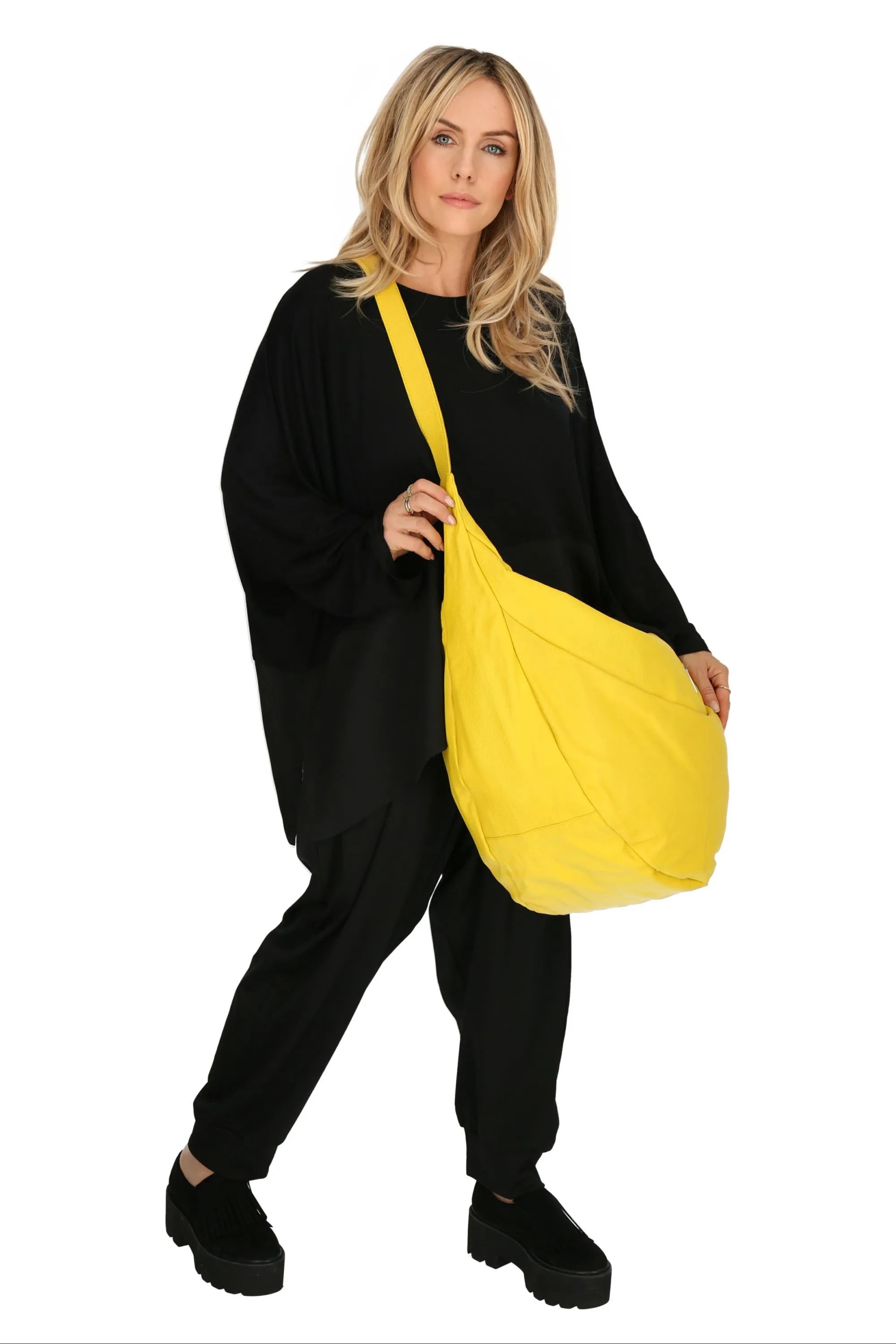  Ballon Tasche von AKH Fashion aus Leder, 1180.DJ004, Limette, Schick, Modern, Bequem