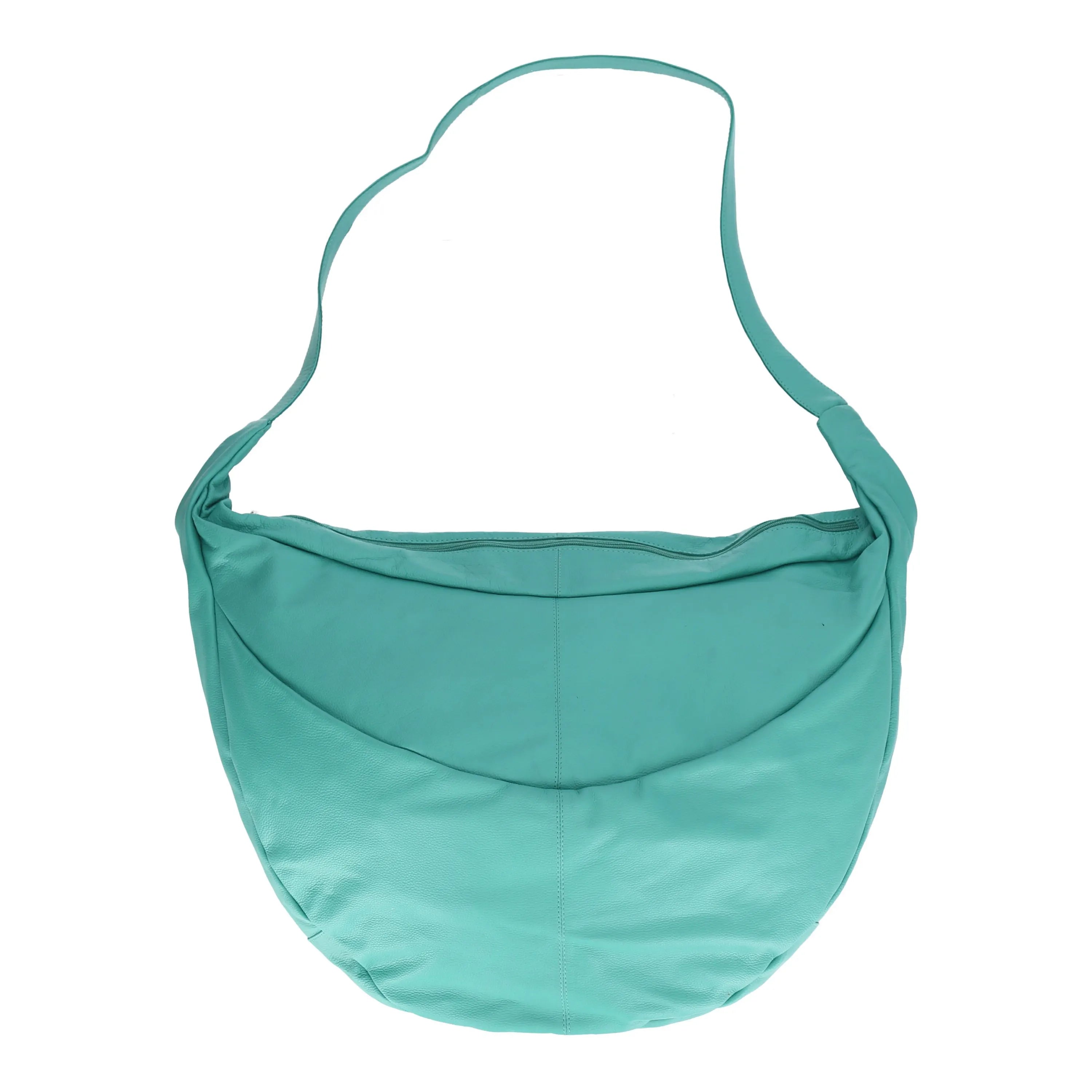  Ballon Tasche von AKH Fashion aus Leder, 1180.DJ004, Türkis, Schick, Modern, Bequem