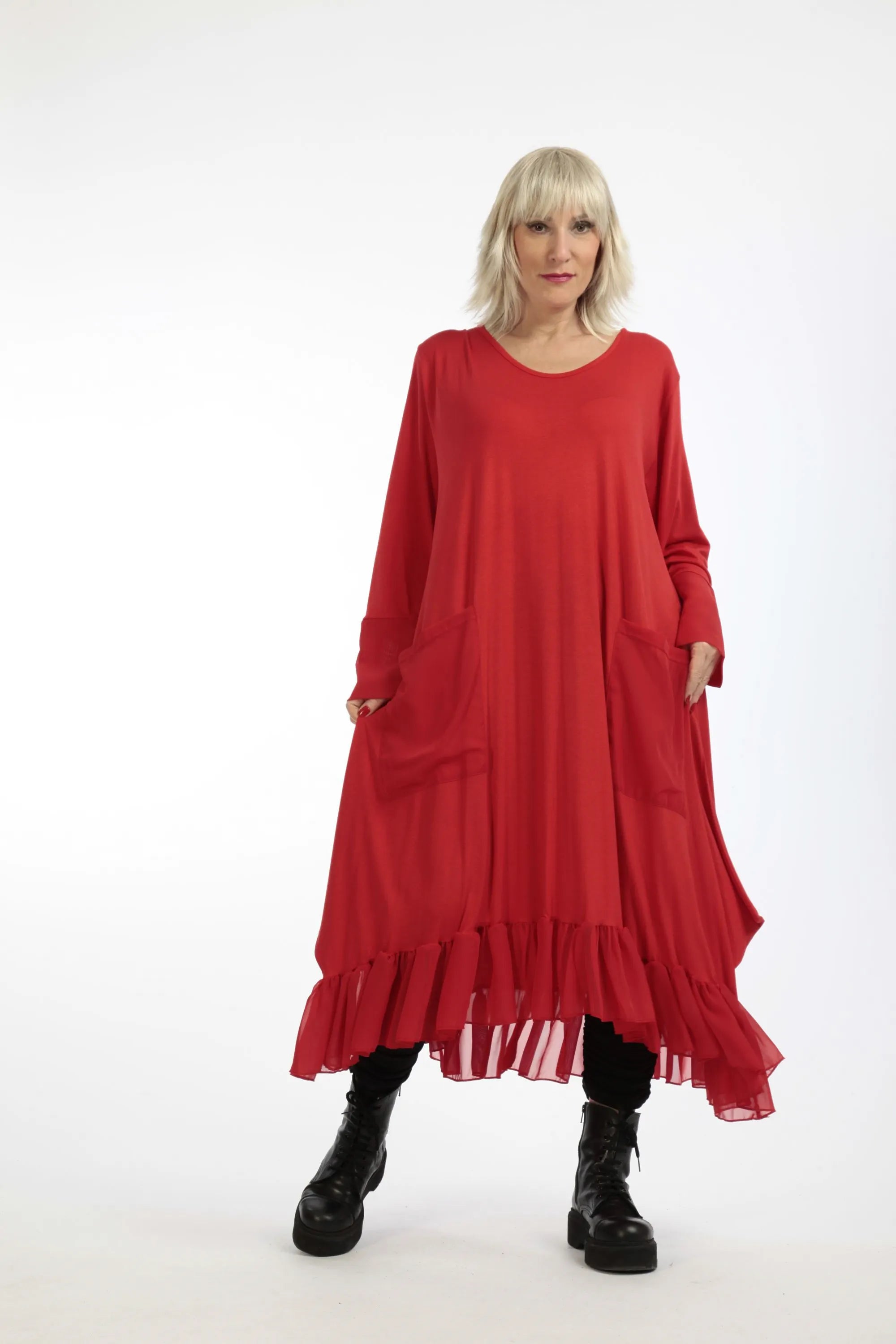  A-Form Kleid von AKH Fashion aus Viskose, 1197.05909, Rot, Schick, Modern, Bequem
