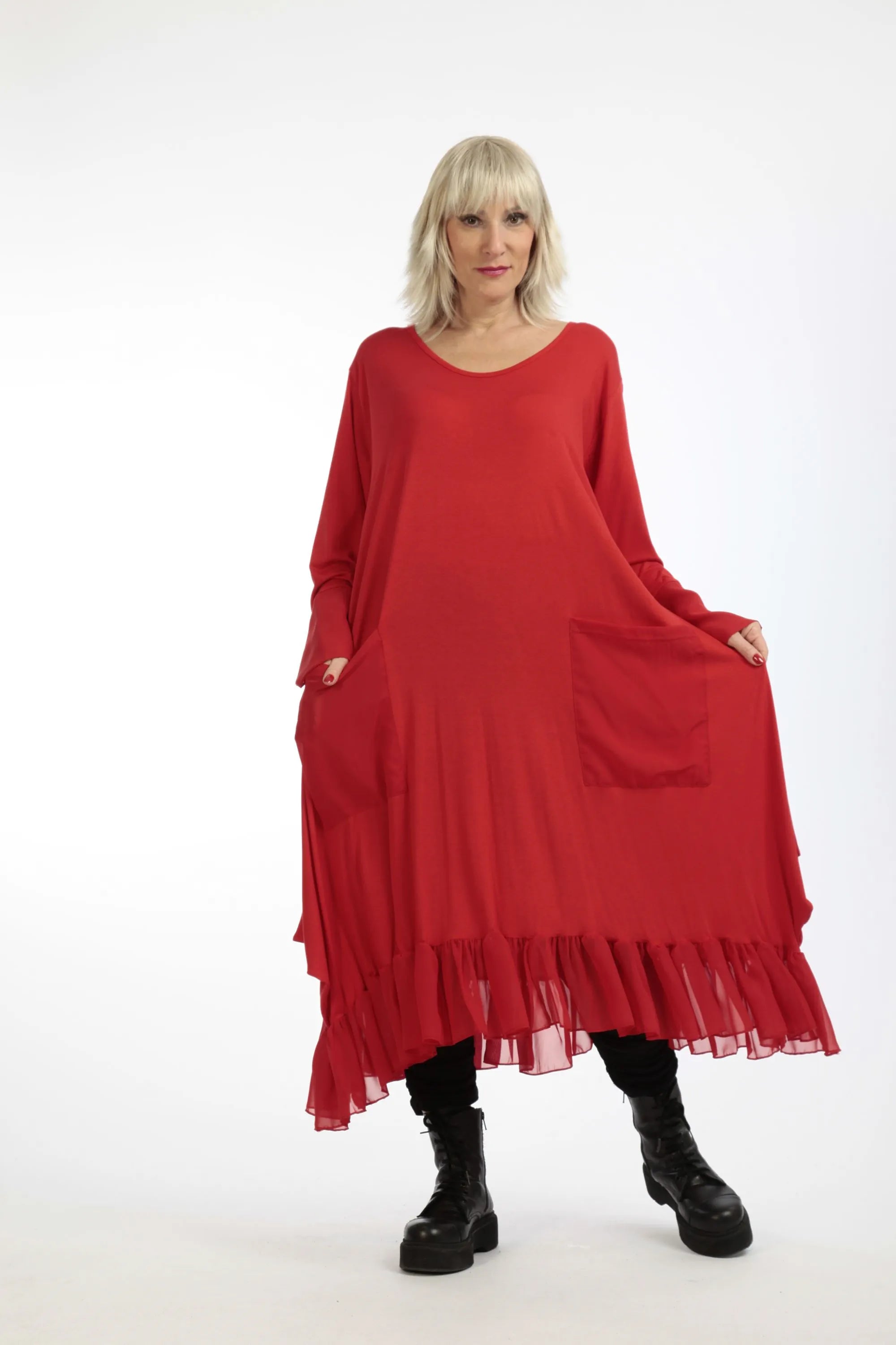  A-Form Kleid von AKH Fashion aus Viskose, 1197.05909, Rot, Schick, Modern, Bequem