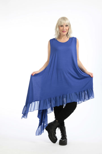  Tunika von AKH Fashion aus Viskose in asymmetrischer Form, 1197.06874, Blau, Ausgefallen