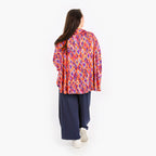  AKH Fashion Jacke in gerundeter Form, aus Viskose, 1309.00140, Orange-Violett-Blau