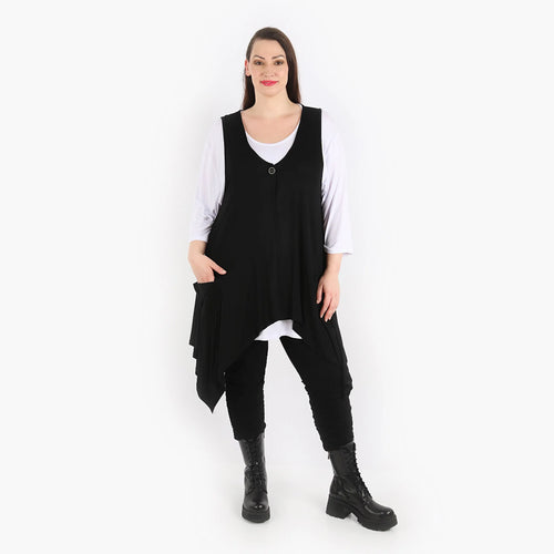 A-Form Weste von AKH Fashion aus Viskose, ausgefallene, zeitlose Lagenlook Mode
