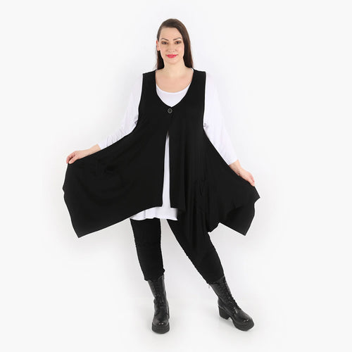 A-Form Weste von AKH Fashion aus Viskose, ausgefallene, zeitlose Lagenlook Mode