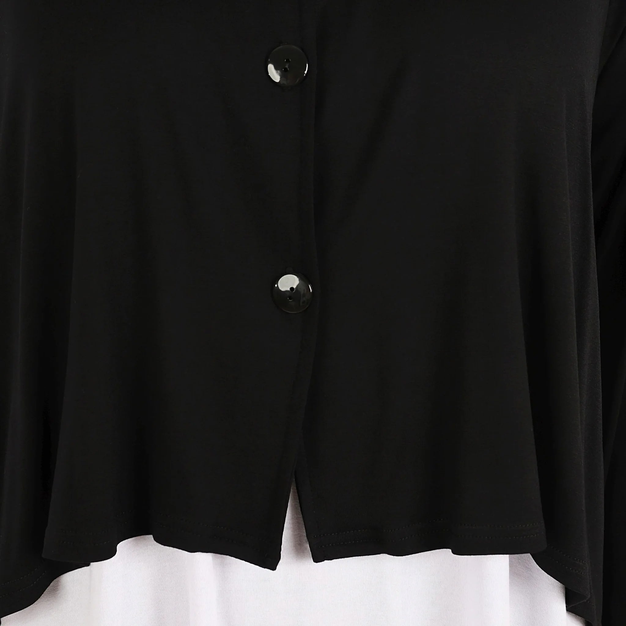  AKH Fashion Jacke in gerundeter Form, aus Viskose, 1312.00130, Schwarz, Schick, Modern