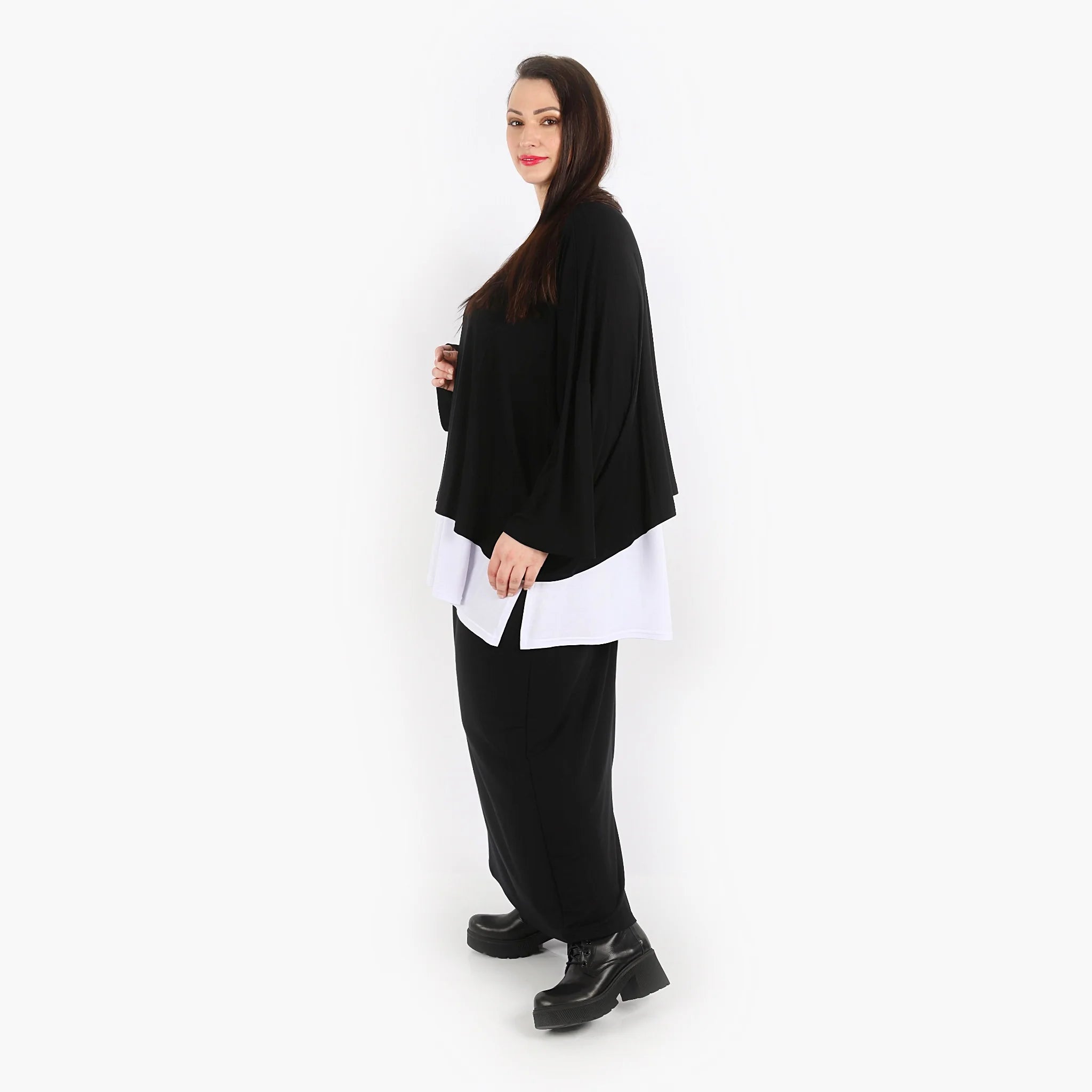  AKH Fashion Rock in gerader Form, aus Viskose, 1312.00186, Schwarz, Schick, Modern, Bequem