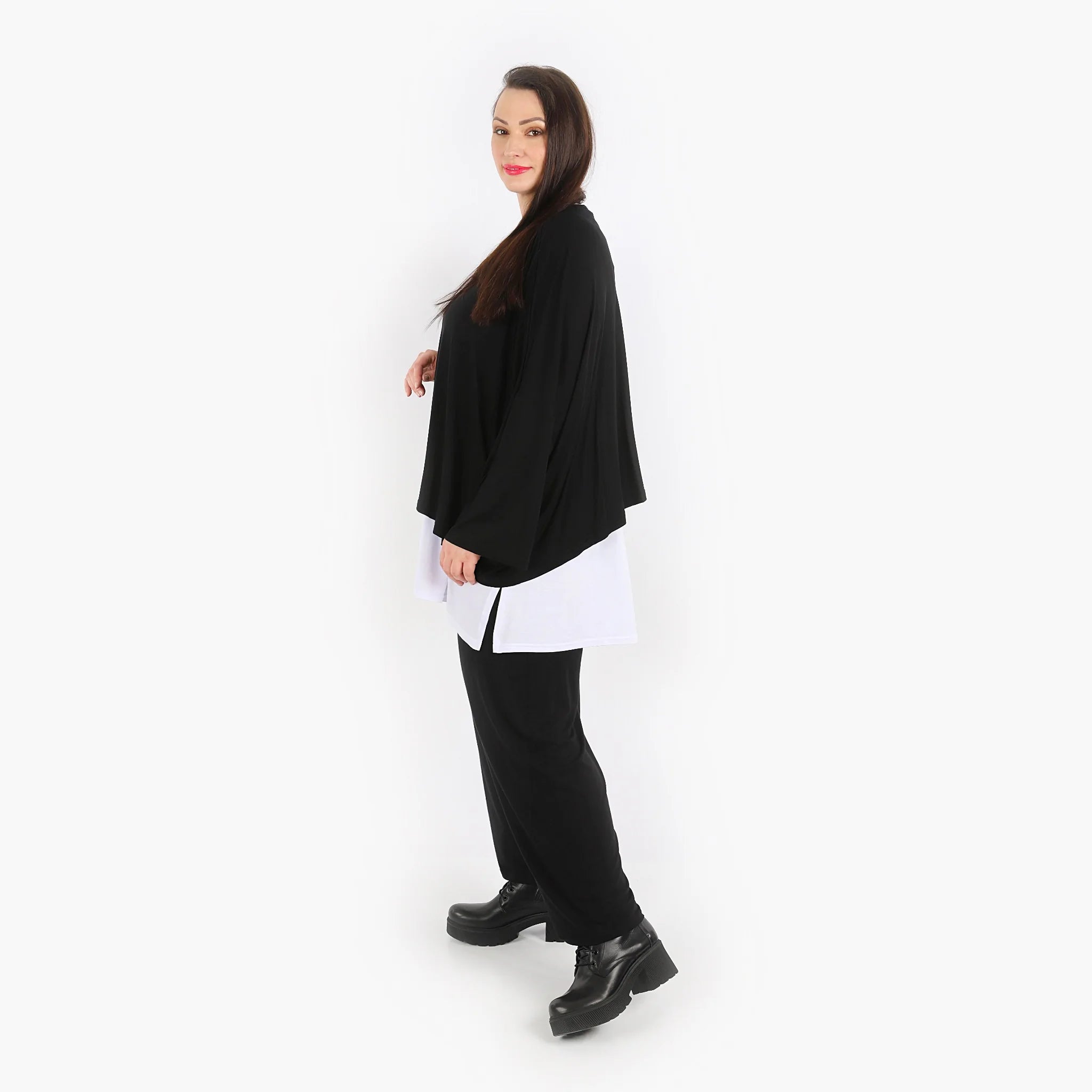  AKH Fashion Hose in gerader Form, aus Viskose, 1312.0122S, Schwarz, Schick, Modern, Bequem