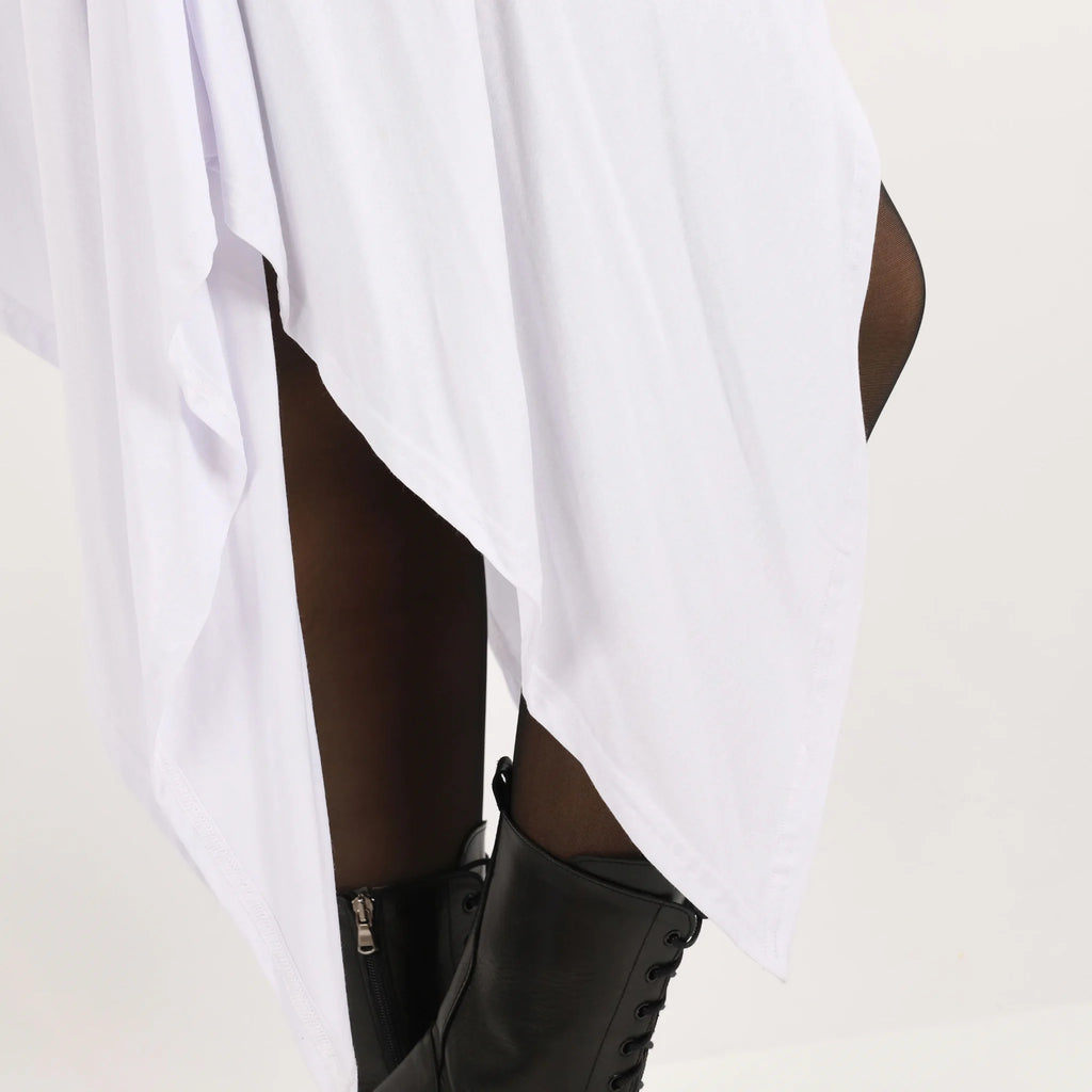  Zipfel Kleid von AKH Fashion aus Viskose, 1312.03067, Weiß, Schick, Modern, Bequem