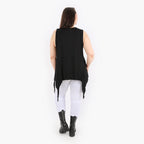  Zipfel Top von AKH Fashion aus Viskose, 1312.04130, Schwarz, Schick, Modern, Bequem